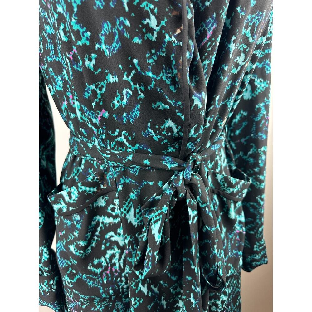 Diane Von Furstenberg Valeria Printed Belted Wrap Jacket Dress Snake Print Med M - Picture 15 of 16